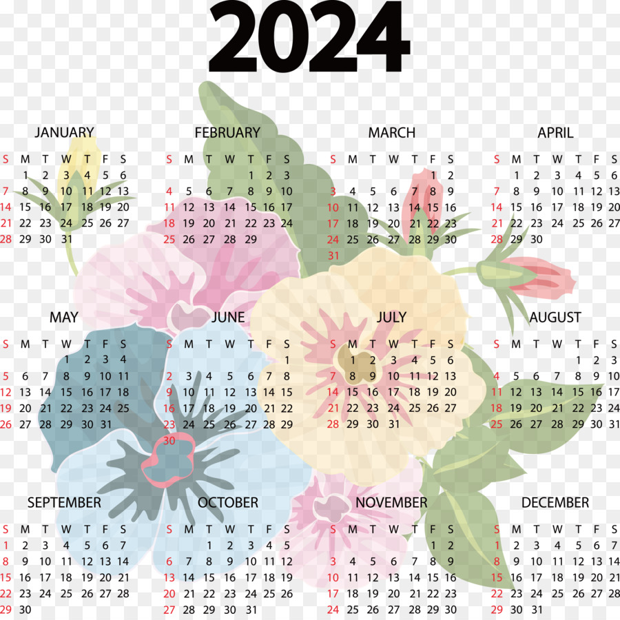 Calendario，Flor PNG