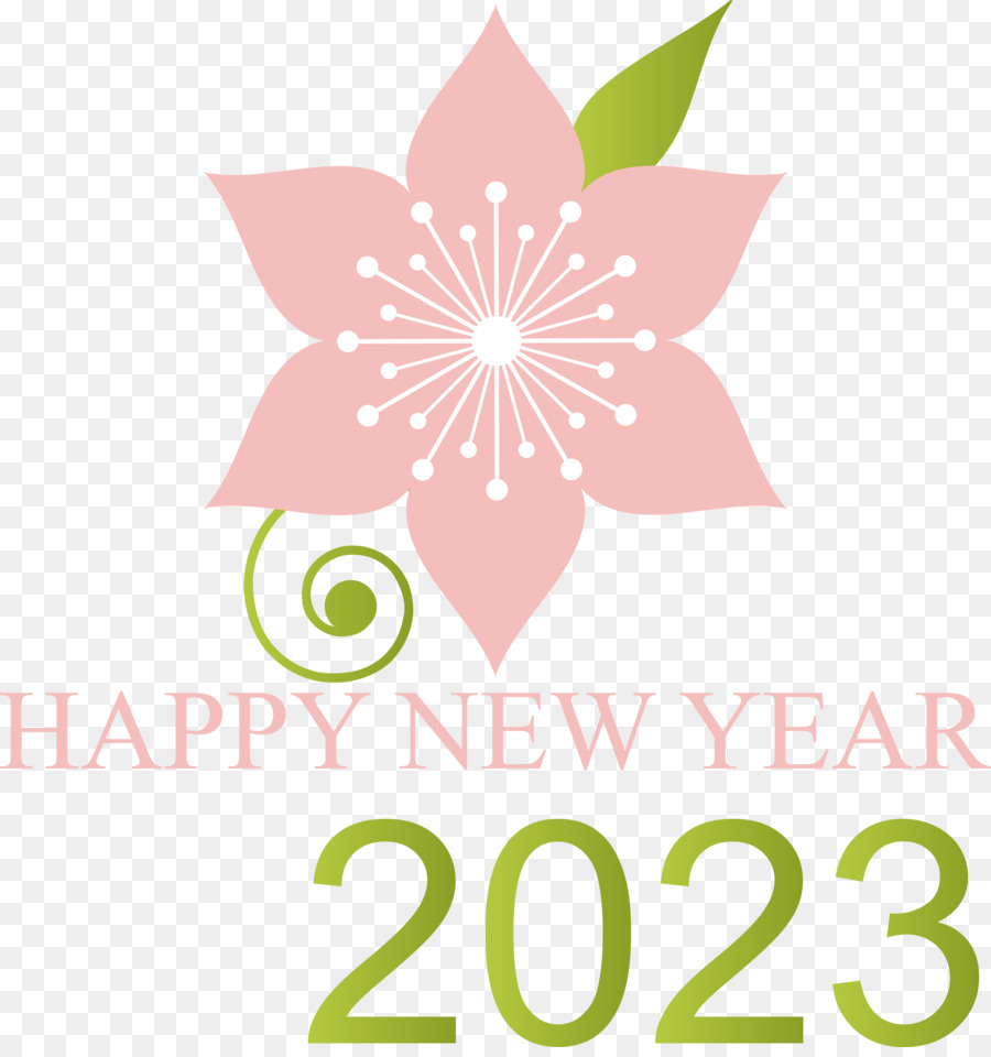 Feliz Año Nuevo 2023，Flores PNG