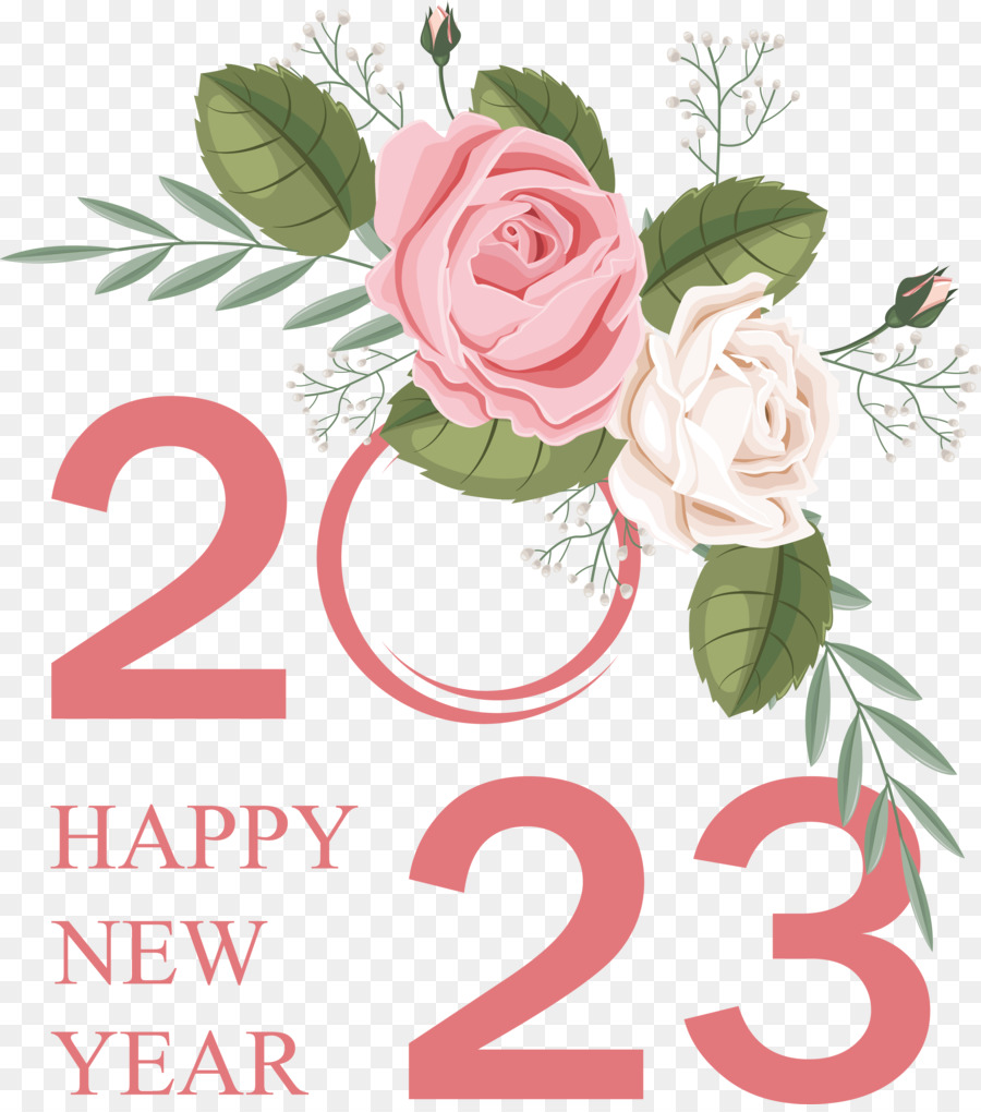 Año Nuevo 2023，Rosas PNG