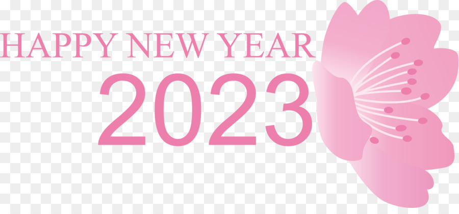 Feliz Año Nuevo 2023，Flores PNG