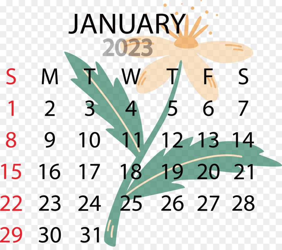 Calendario De Enero，2023 PNG