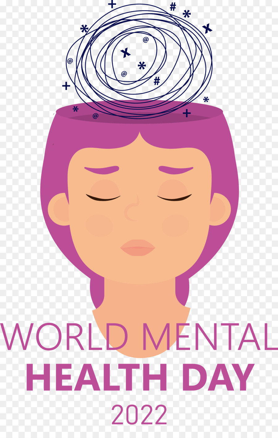 Día Mundial Mental Saludable，Salud Mental PNG