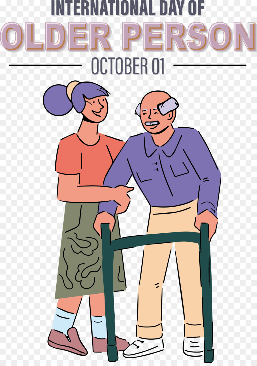 Día Internacional De Personas Mayores，Día De La Abuela PNG