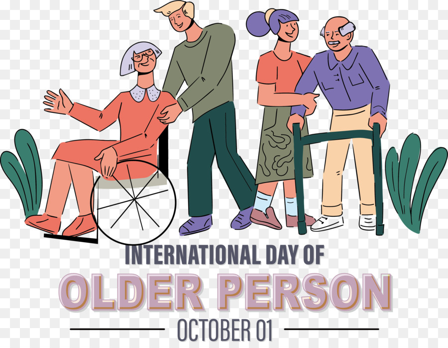 Día Internacional De Personas Mayores，Día De La Abuela PNG