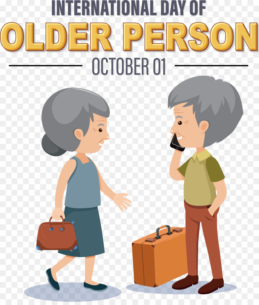 Día Internacional De Personas Mayores，Día De La Abuela PNG