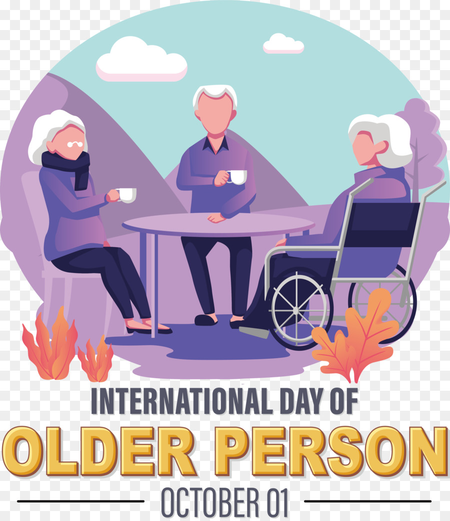 Día Internacional De Personas Mayores，Día De La Abuela PNG