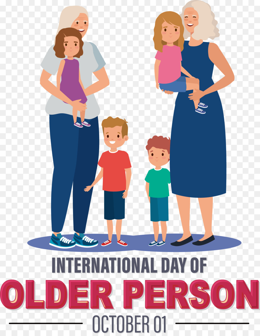 Día Internacional De Personas Mayores，Día De La Abuela PNG