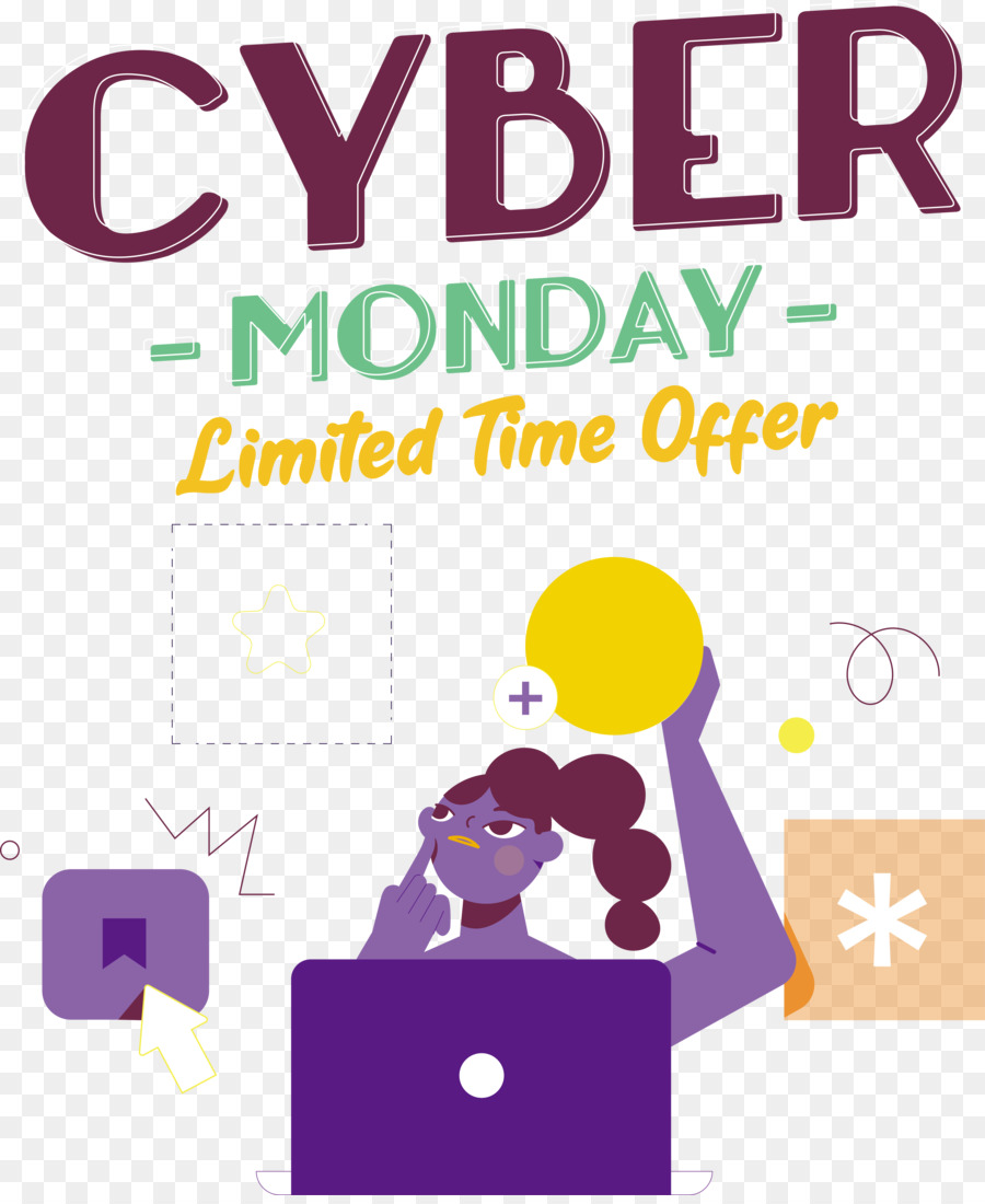 El Cyber Monday，Oferta Por Tiempo Limitado PNG