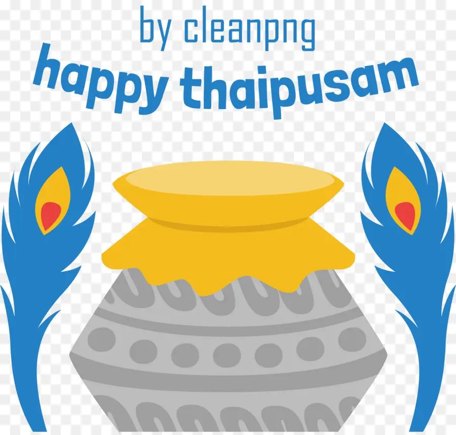 Feliz Thaipusam，Olla Con Plumas PNG