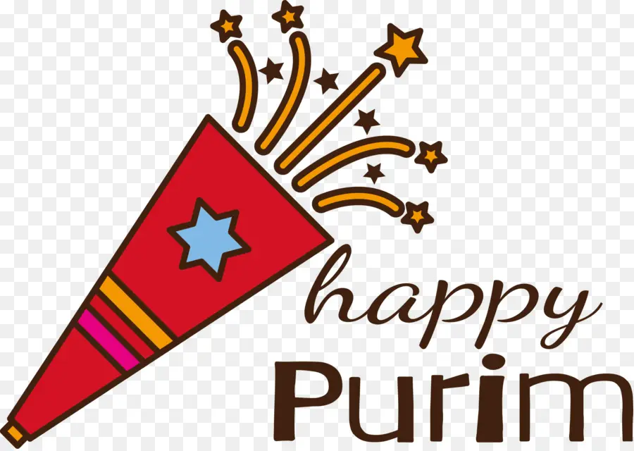 Feliz Purim，Cuerno De Fiesta PNG