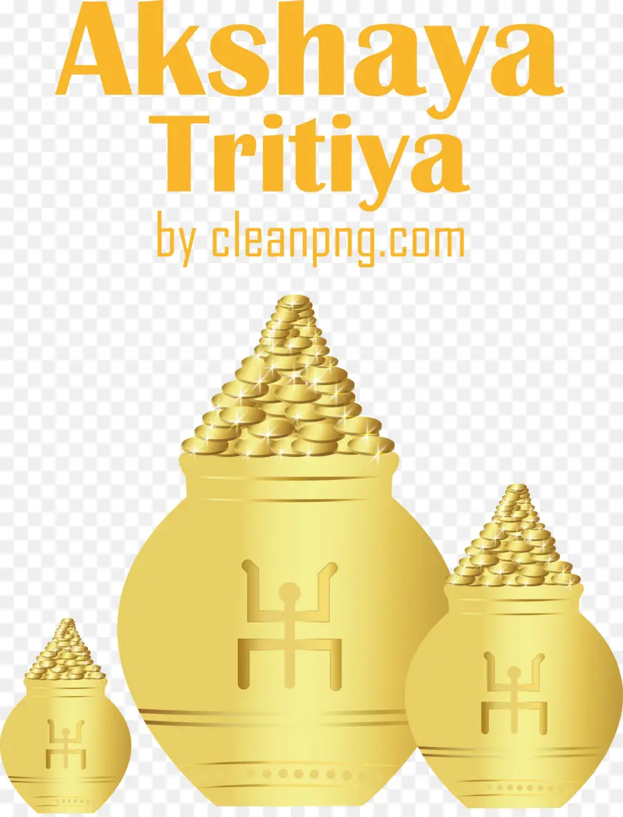 Feliz Akshaya Tritiya，Ollas De Oro PNG