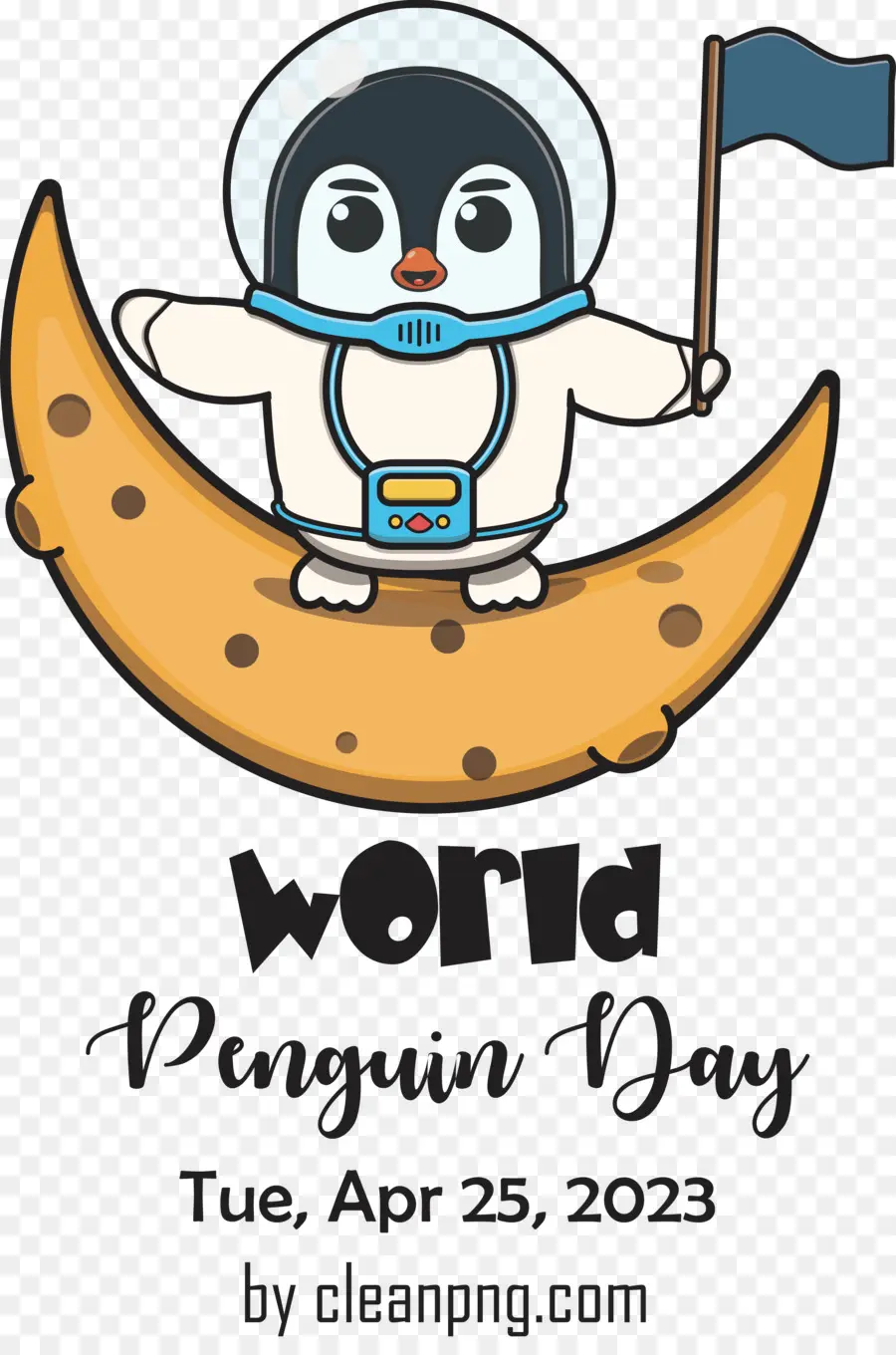 Día Mundial Del Pingüino，Pingüino Astronauta PNG