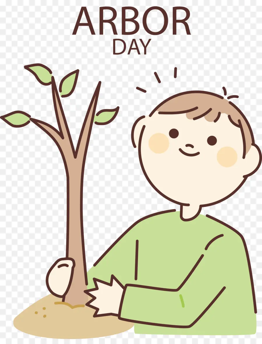 Dia Del Arbol，Niño Con Arbol PNG