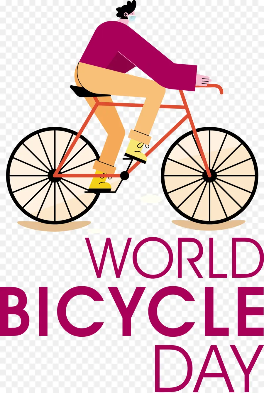 Día Mundial De La Bicicleta，Día Del Mundo De La Bicicleta PNG