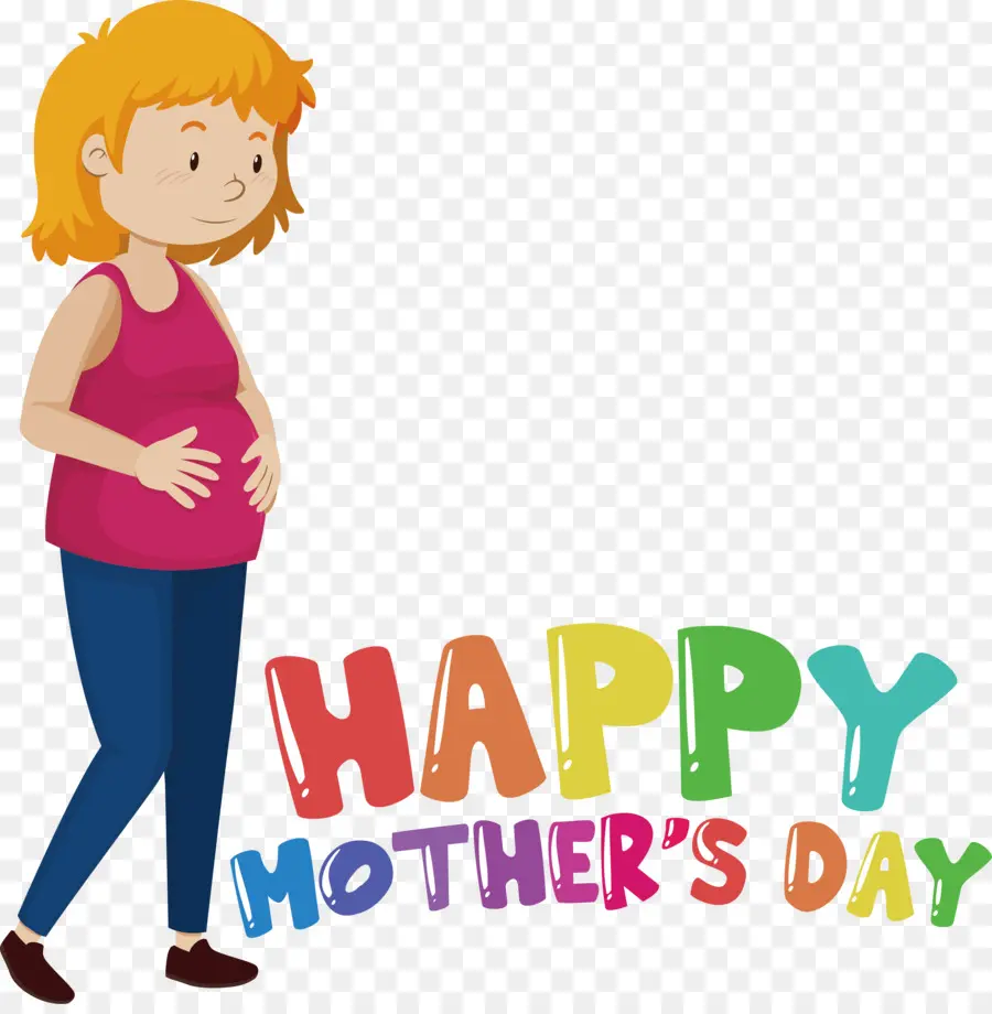 Dia De La Madre，Mujer Embarazada PNG