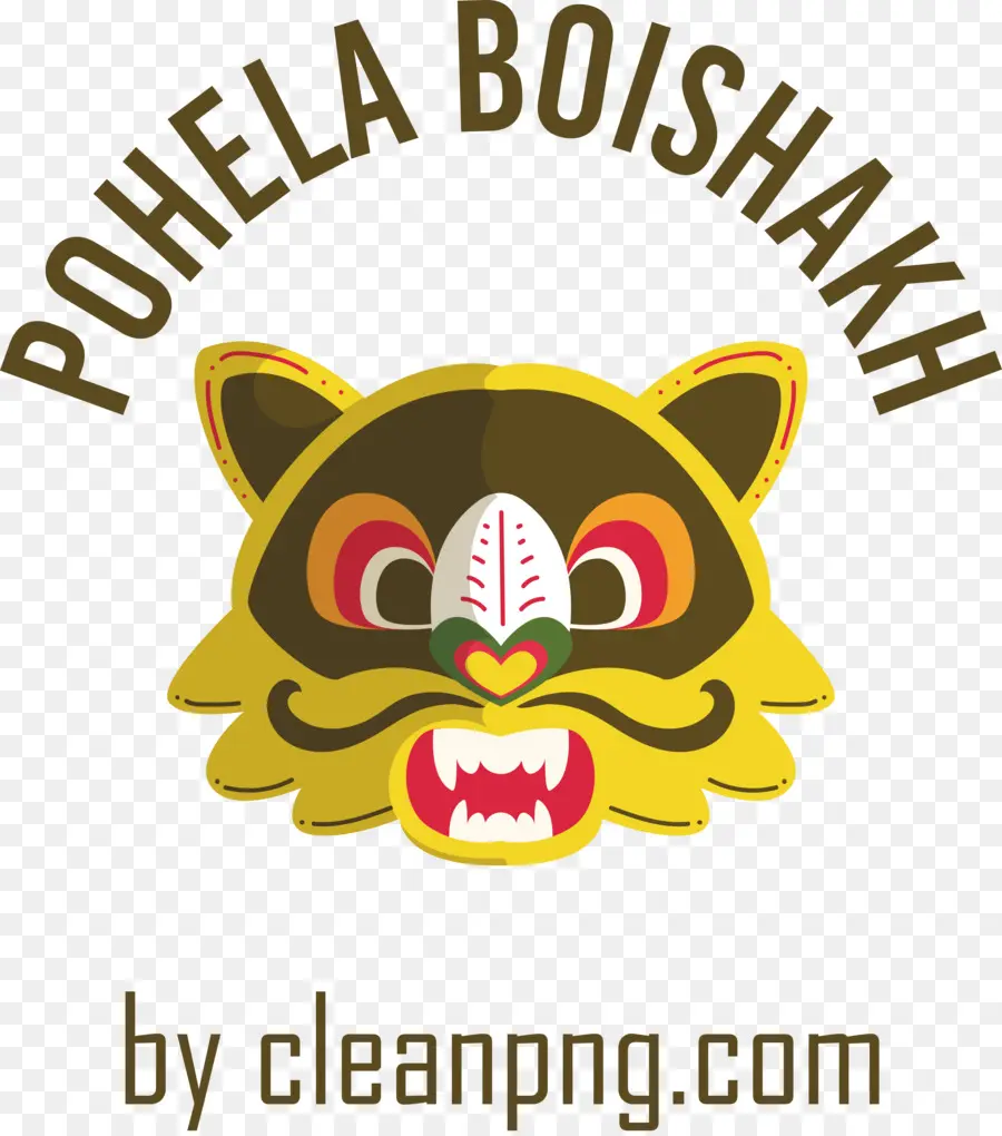 Pohela Boishakh，Máscara De Tigre PNG