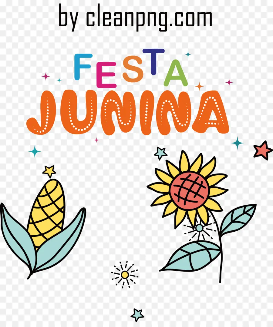 Fiesta Junina，Maíz Y Girasol PNG