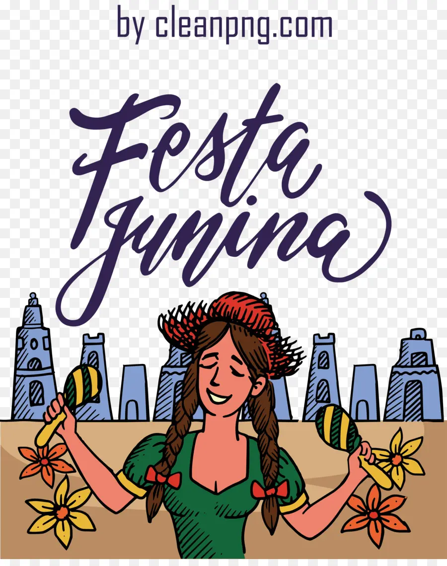 Fiesta Junina，Mujer PNG