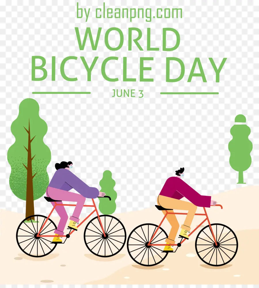 Día Mundial De La Bicicleta，Día Del Mundo De La Bicicleta PNG