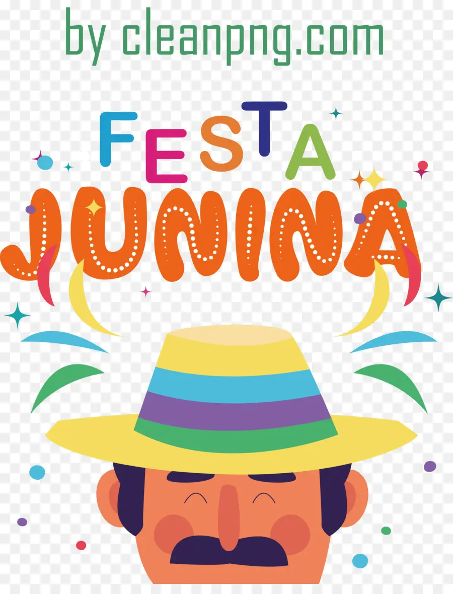 Fiesta Junina，Hombre Con Sombrero PNG