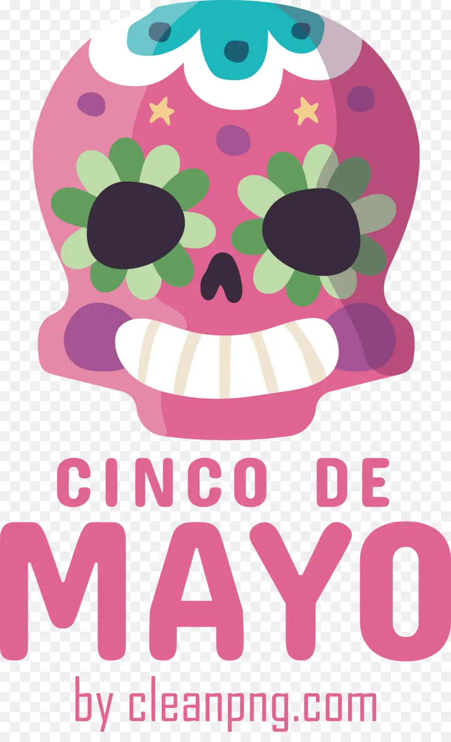 Cinco De Mayo，Calavera De Azúcar PNG