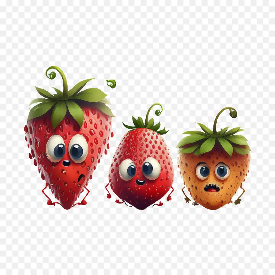 Tres Fresas，Fresas PNG