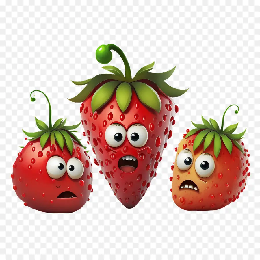 Tres Fresas，Fresas PNG