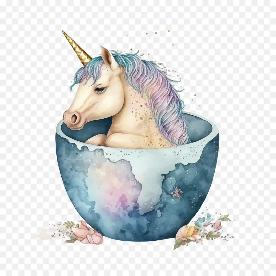 Acuarela Unicornio，Unicornio PNG