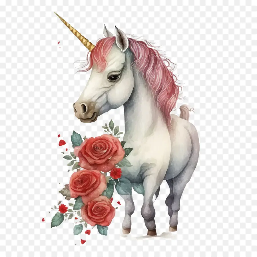 Acuarela Unicornio，Poco Unicornio PNG