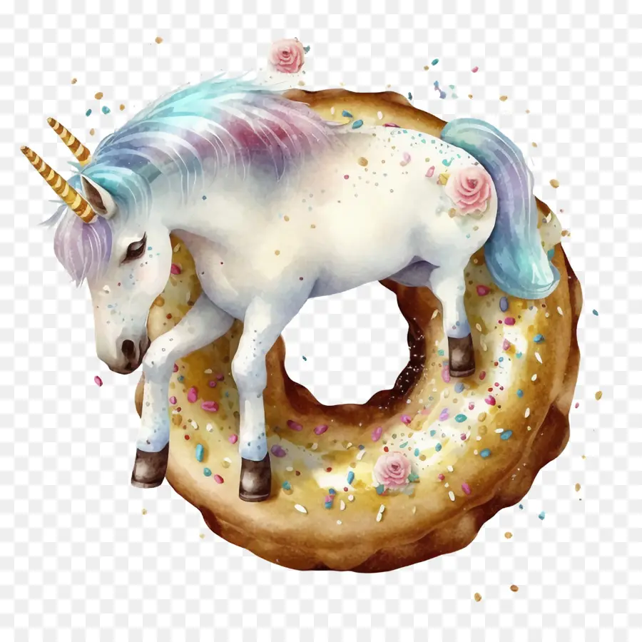 Acuarela Unicornio，Unicornio PNG