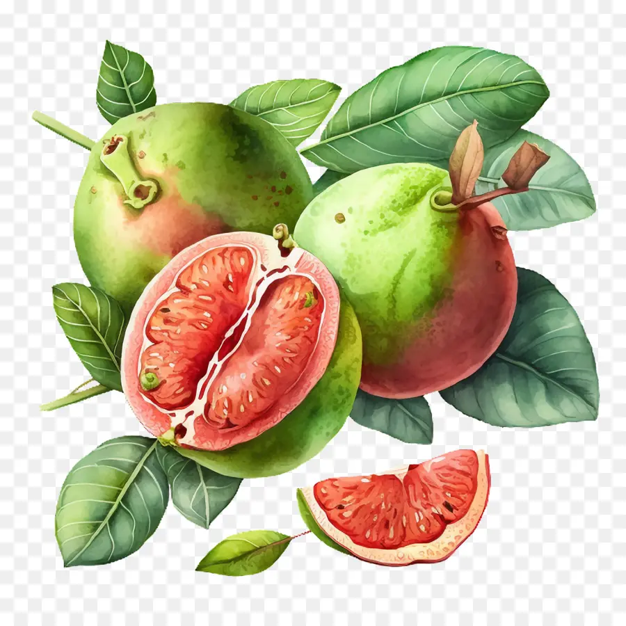 Guayaba De Acuarela，Acuarela De La Fruta PNG