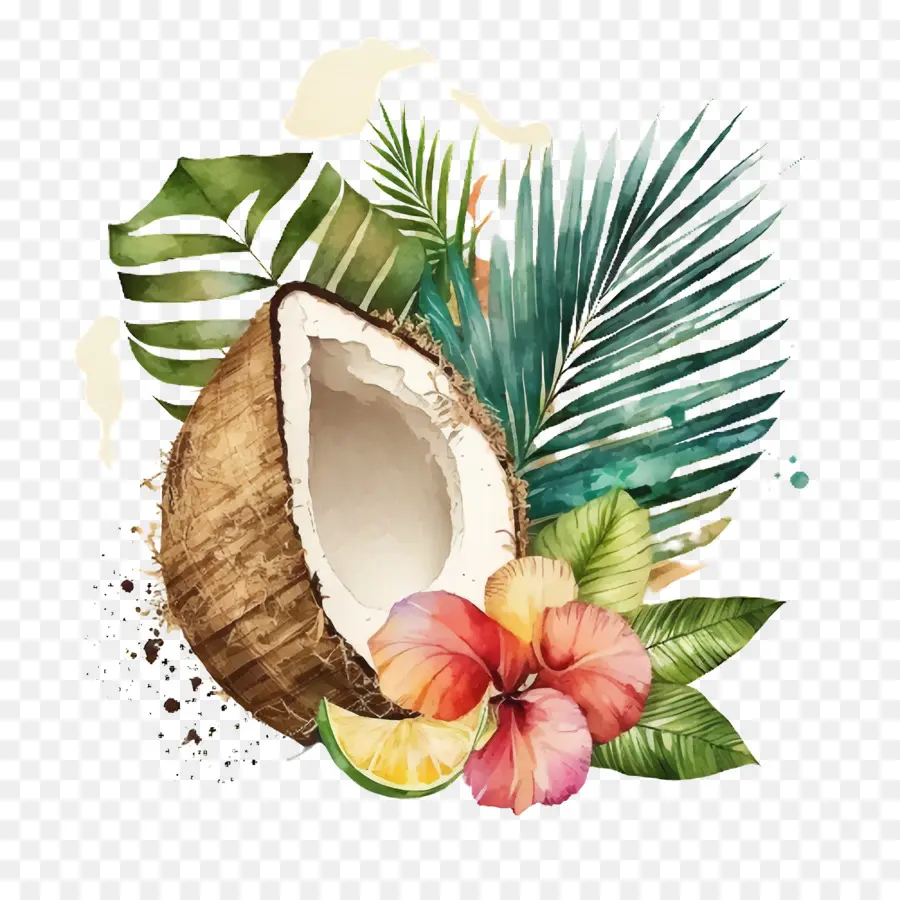 Acuarela De Coco，Shell PNG