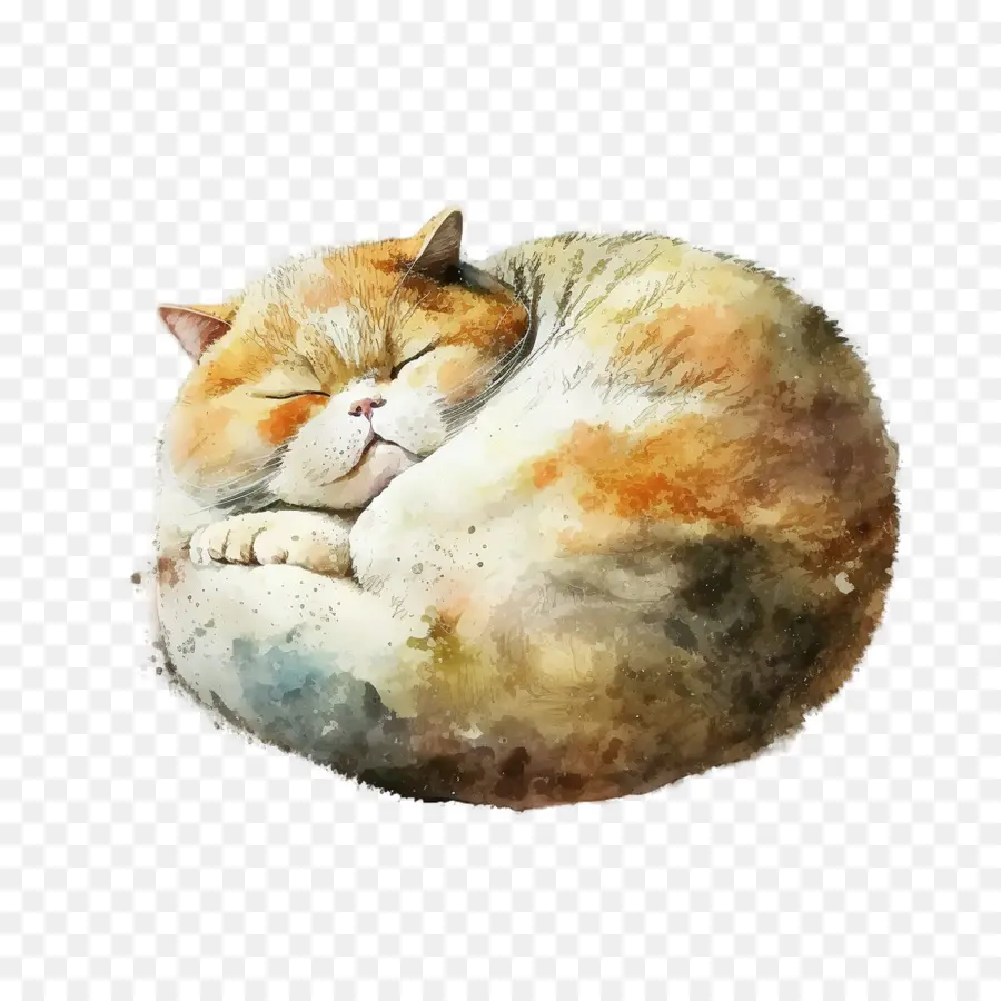 Acuarela Gato，Lindo Gato PNG