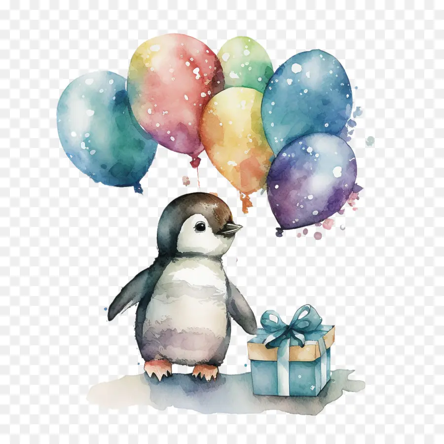 El Día Mundial Del Pingüino，Acuarela Penguin PNG