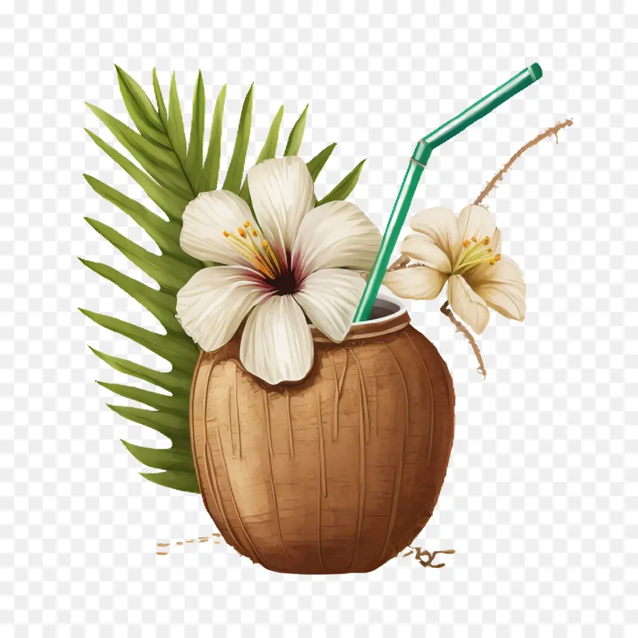 Coco De Dibujos Animados，Paja PNG