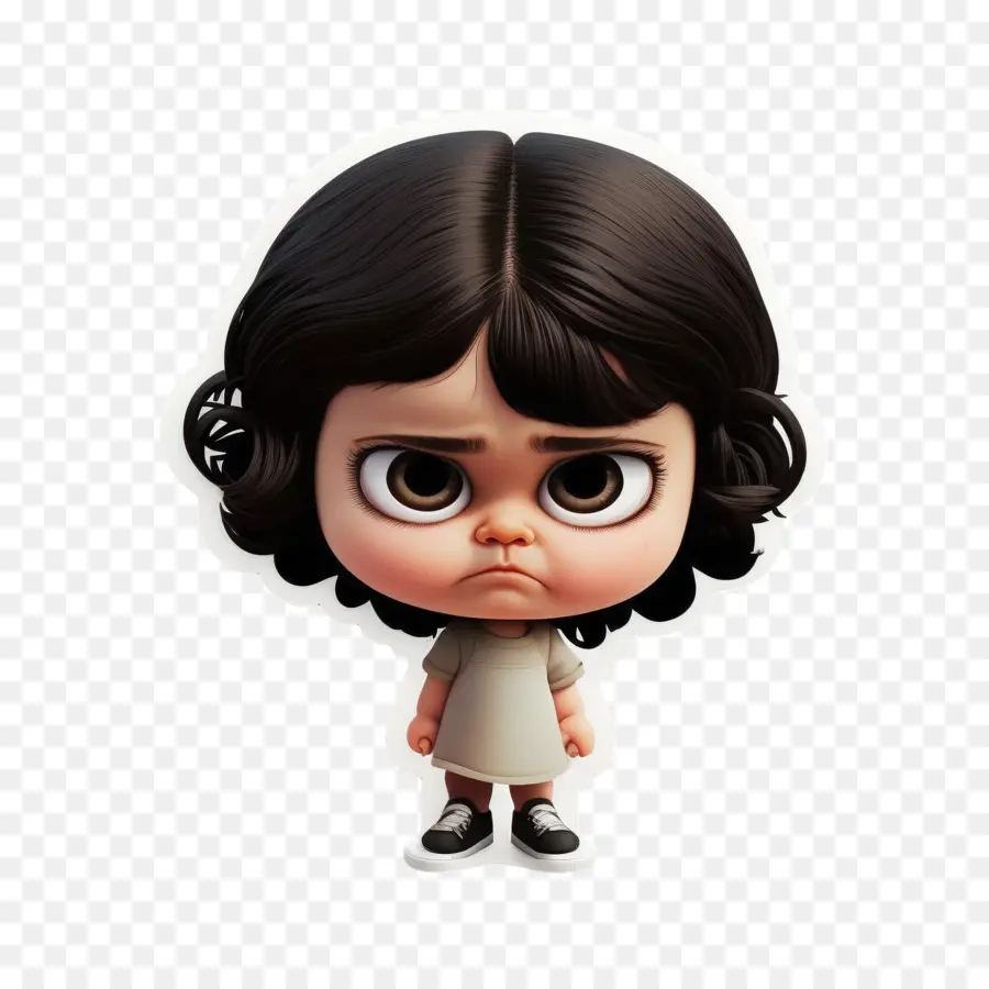 Pegatina De Niña，Estilo Pixar PNG