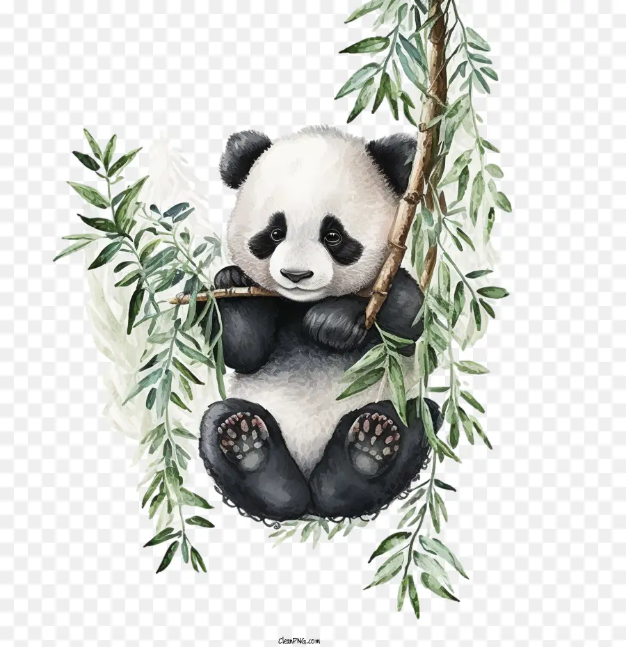 Lindo Panda，Bebé Panda PNG