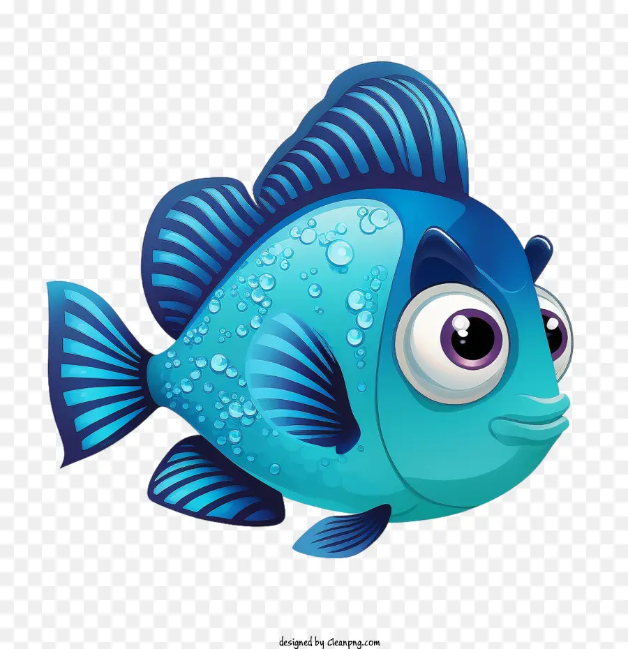 Pez De Dibujos Animados，Pescado Azul PNG