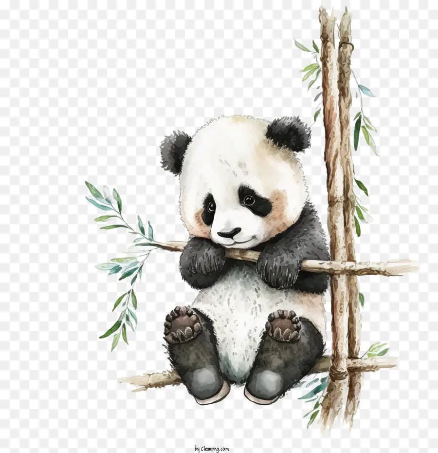 Lindo Panda，Bebé Panda PNG