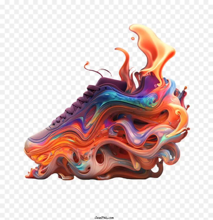 Zapatilla Abstracta，Zapatilla De Deporte PNG