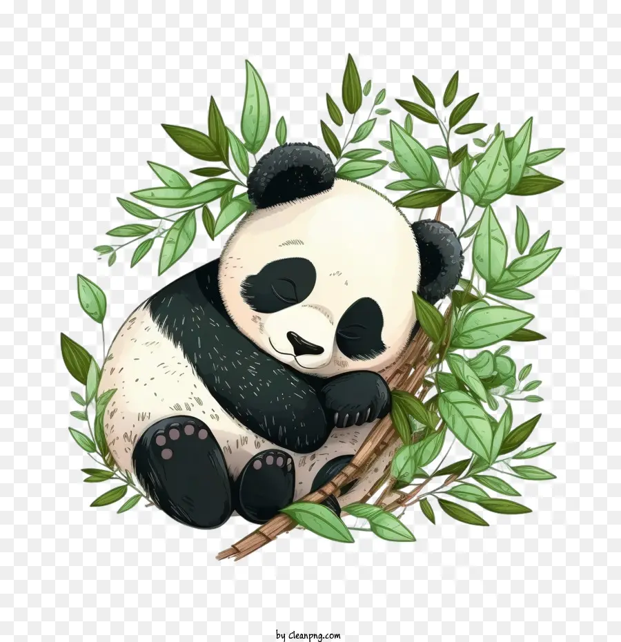 Lindo Panda，Panda Durmiendo PNG