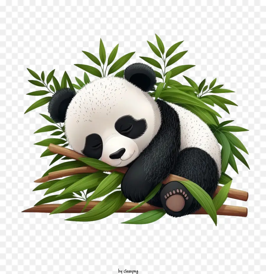 Lindo Panda，Panda Durmiendo PNG