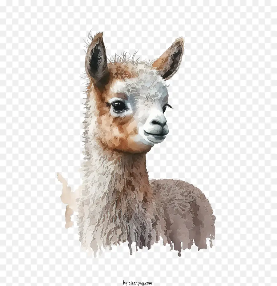 Acuarela Llama，Lindo Llama PNG