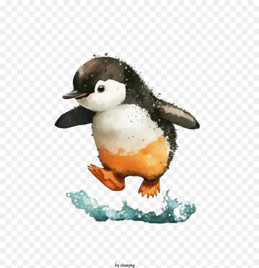 Lindo Pingüino，Saltando Penguin PNG