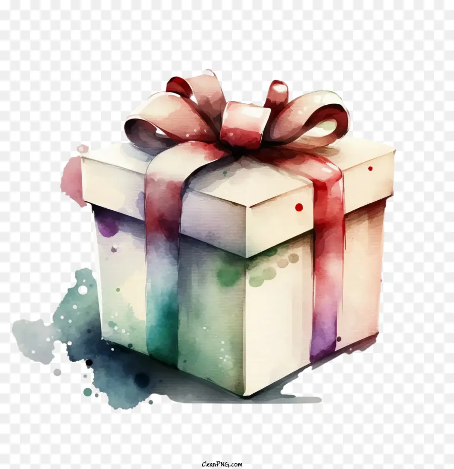 Acuarela De La Caja De Regalo，Simple Caja De Regalo PNG