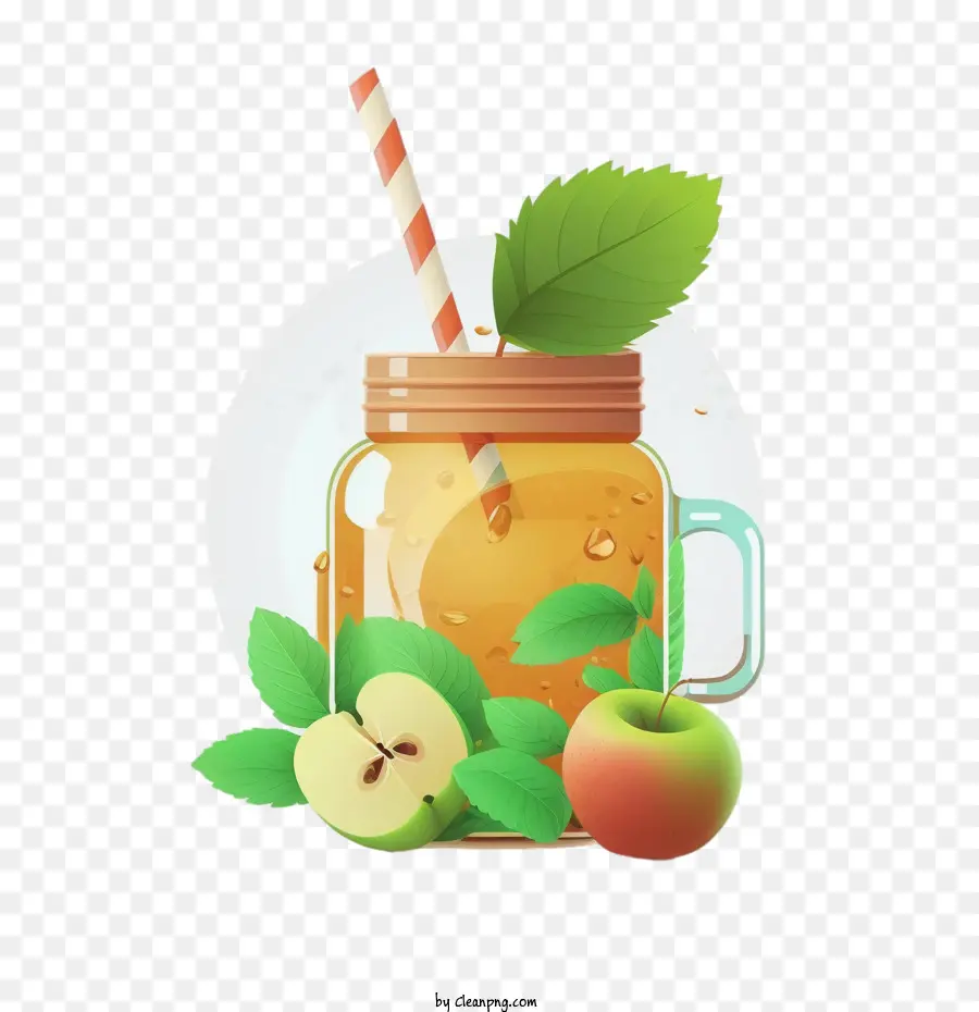 El Jugo De Manzana，Jugo De Manzana En Vaso PNG