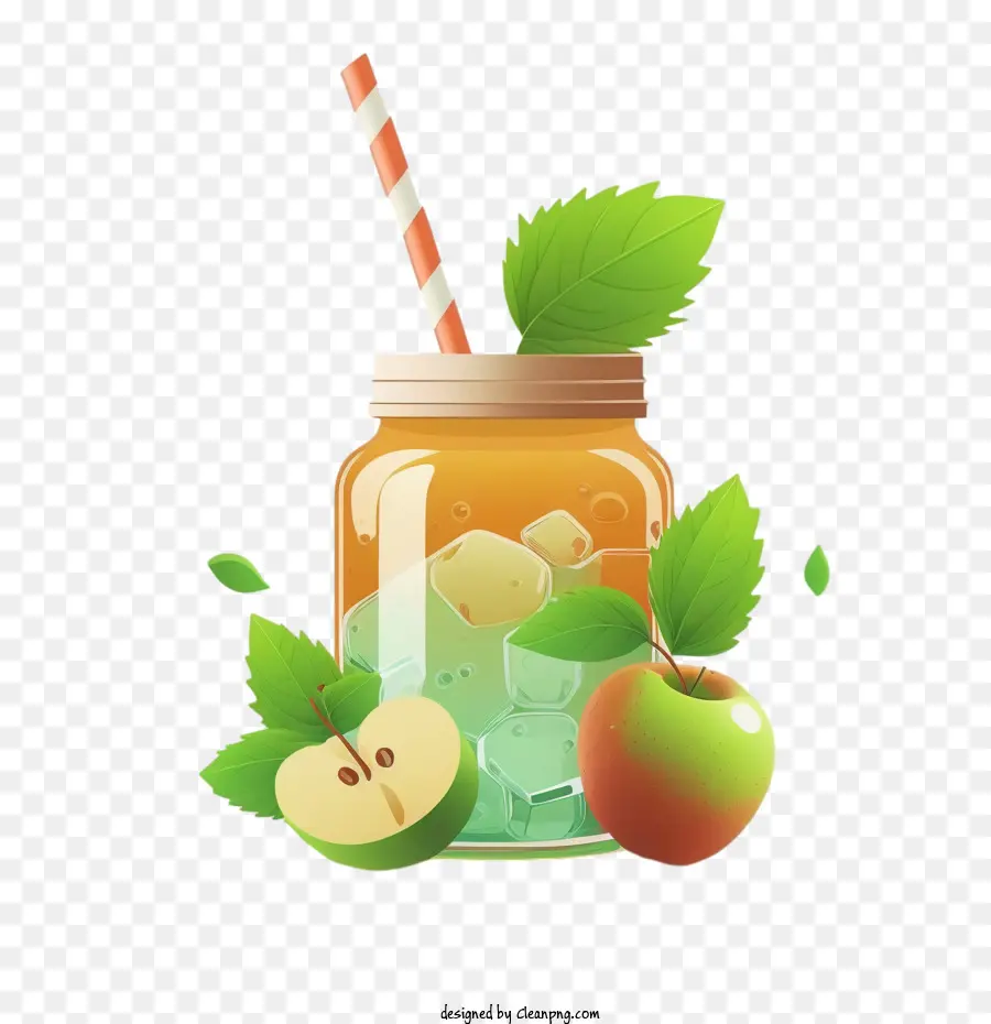 El Jugo De Manzana，Jugo De Manzana En Vaso PNG