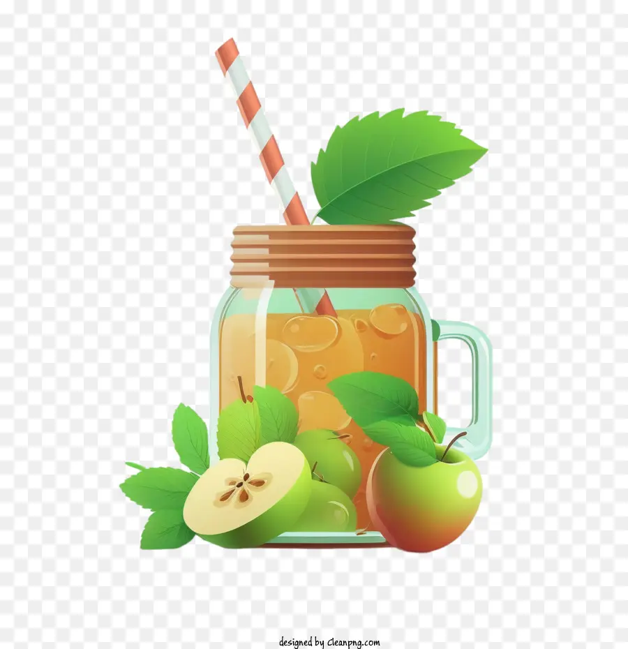 El Jugo De Manzana，Jugo De Manzana En Vaso PNG