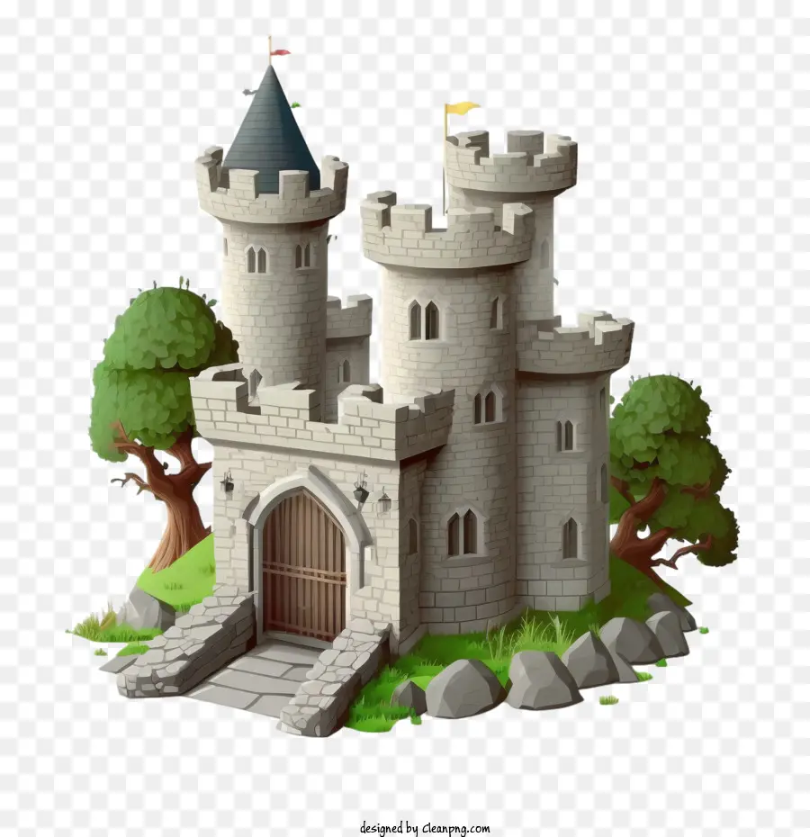 Retro Castillo，Castillo Medieval PNG