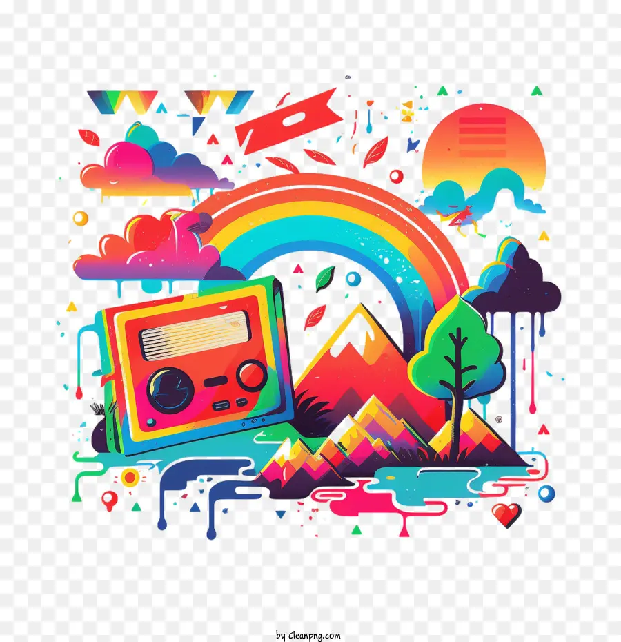 Colores Del Arco Iris De Los 90，Arco Iris PNG